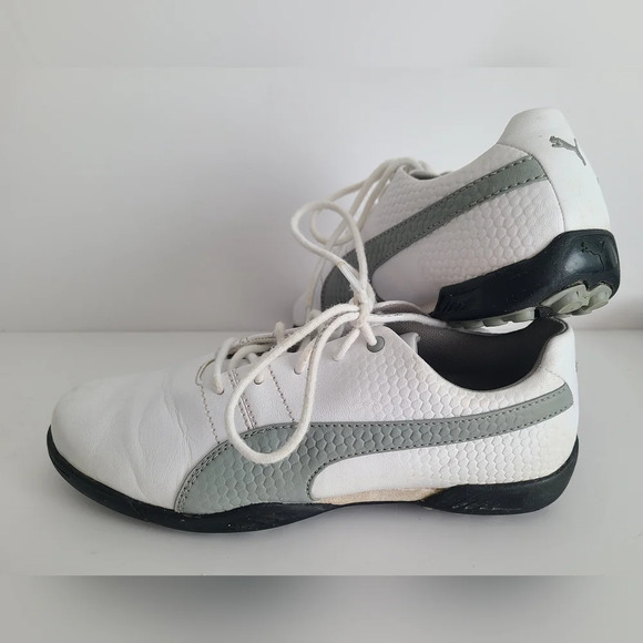 White Grey Puma TitanTour V2 Golf Shoes Size 6C Men’s Or 7C Women's - Picture 5 of 10